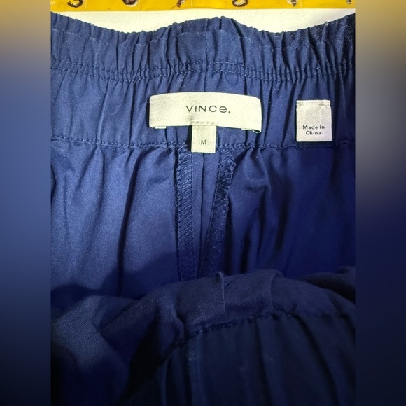 VINCE Royal Blue split leg wide leg crop pants size M - Picture 11 of 14